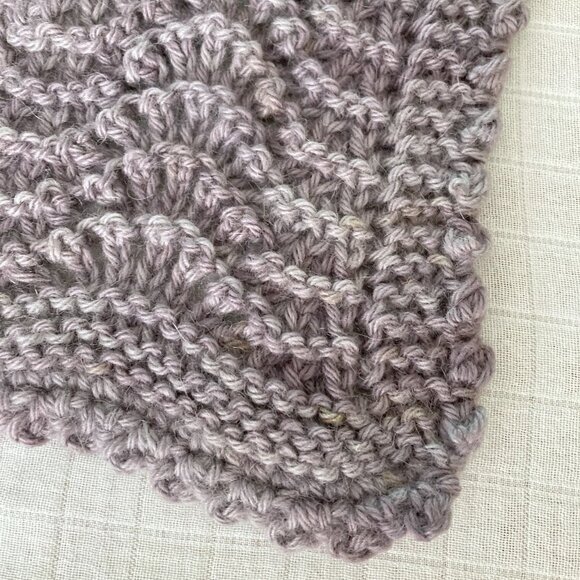 Handmade 🇨🇦 NWOT Hand Knit Alpaca Wool Lace Scarf - Picture 3 of 5